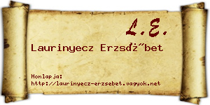 Laurinyecz Erzsébet névjegykártya