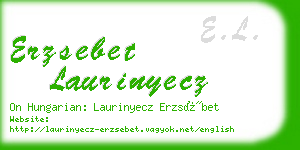 erzsebet laurinyecz business card